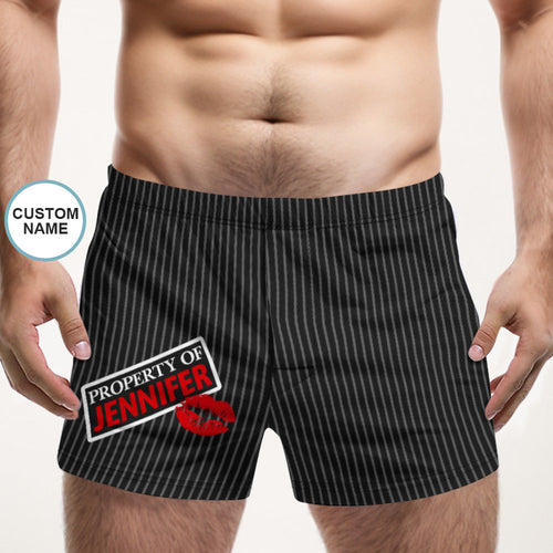 Boxershorts Mit Individuellem Namen, Mehrfarbig, Gestreift, Personalisierbar, Lässige Unterwäsche, Geschenk Für Ihn - MyFaceBoxerDE