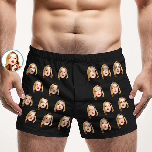 Benutzerdefinierte Mehrfarbige Boxershorts Mit Freundinnengesicht, Personalisiertes Foto-unterwäschegeschenk Für Ihn