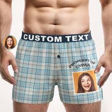 Boxershorts Mit Individuellem Foto, Gestreift, Kariert, Gemustert, Personalisierter Bund, Lässige Unterwäsche Für Ihn - MyFaceBoxerDE