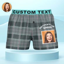 Boxershorts Mit Individuellem Foto, Gestreift, Kariert, Gemustert, Personalisierter Bund, Lässige Unterwäsche Für Ihn - MyFaceBoxerDE