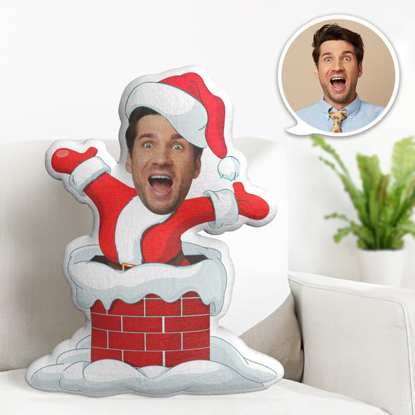 Personalisiertes Gesichtskissen Personalisiertes Fotokissen Schornstein Weihnachten Minime Kissen Geschenke Für Weihnachten - MyFaceBoxerDE