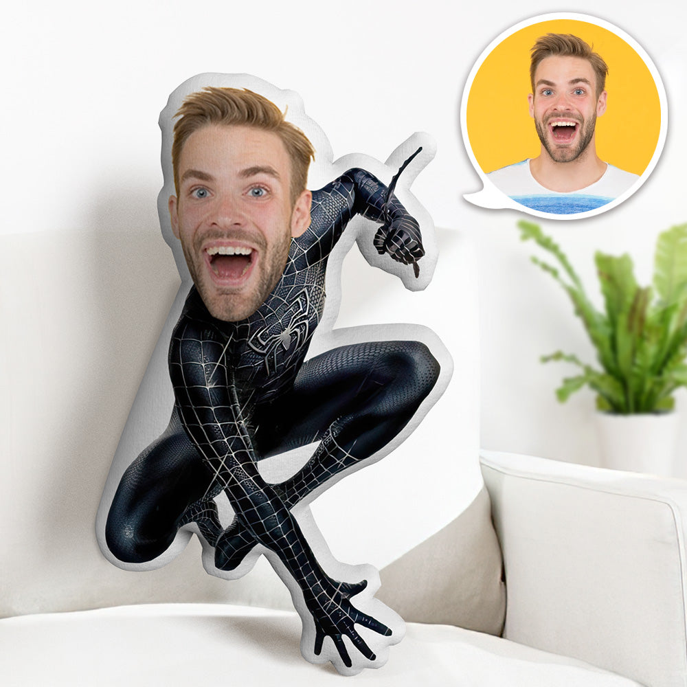 My Face Kissen Kundenspezifisches Fotokissen Personalisiertes Schwarzes Spider-man-kissen Original Superhelden-geschenke - MyFaceBoxerDE