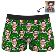 Weihnachtsgeschenke für Männer Herren Kundenspezifische Gesichts-Boxershorts Weihnachtsmanns