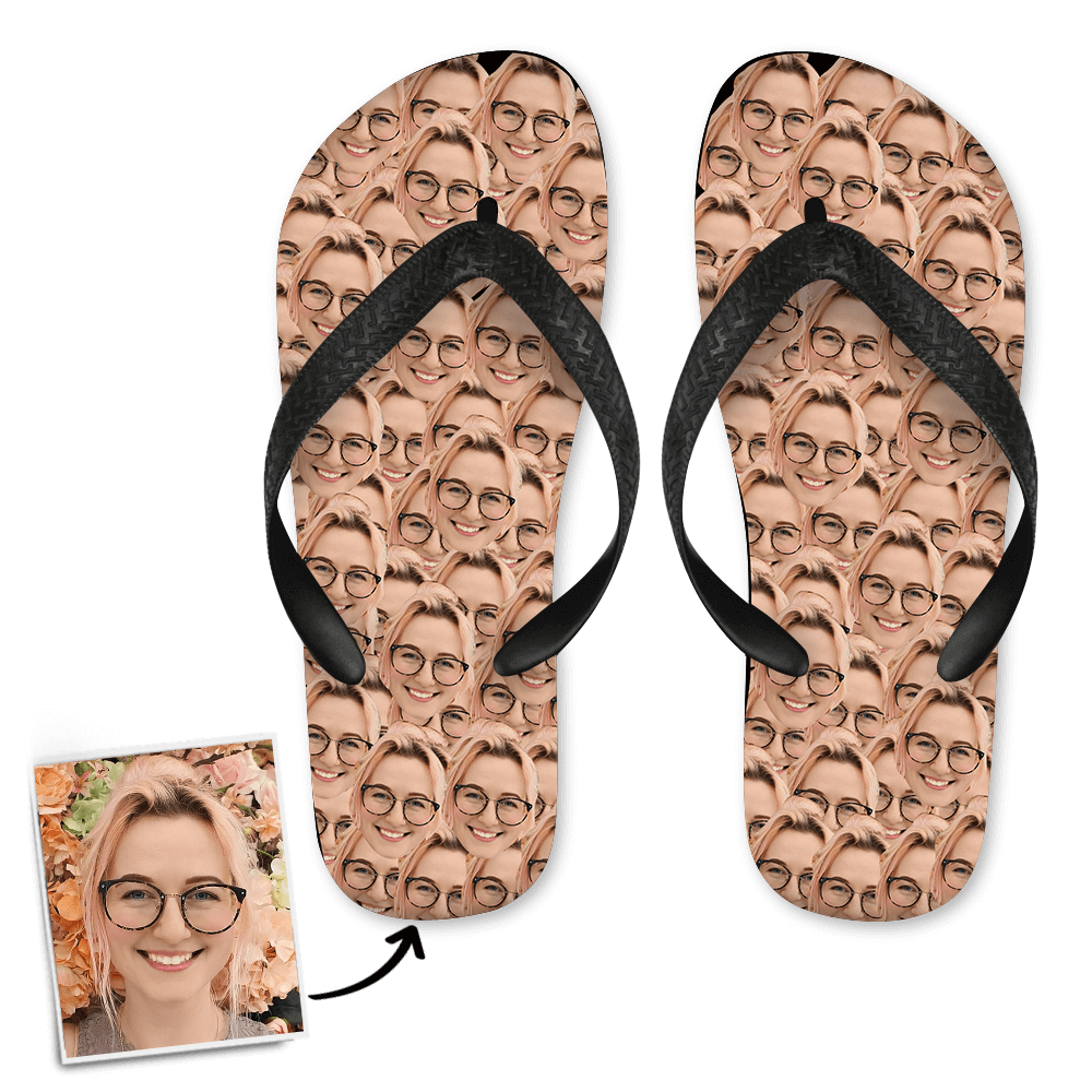 Benutzerdefinierte Face Mash Foto Flip Flops Sandalen Kreative Geschenke