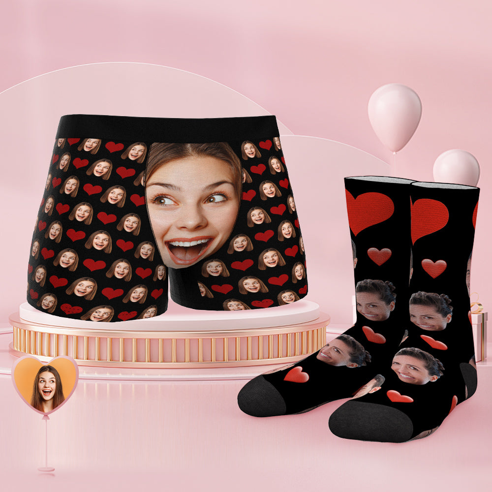 Custom Face Boxershorts Und Socken Set Big Face - MyFaceBoxerDE