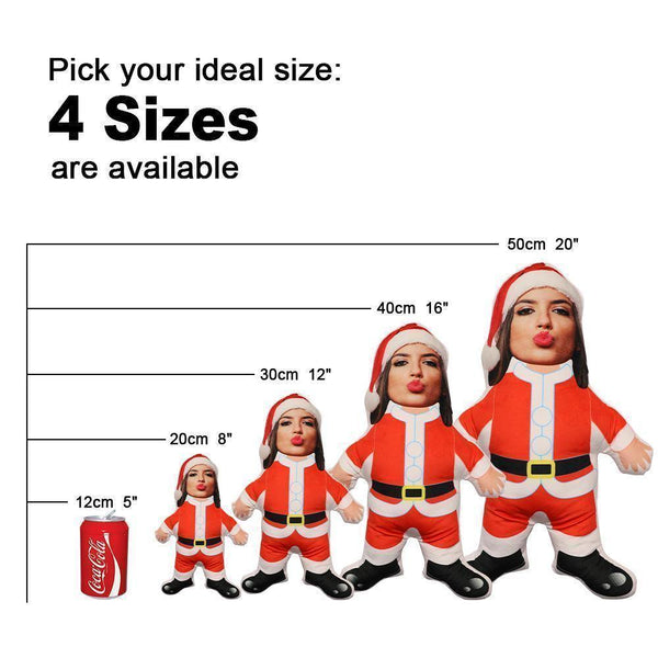 Custom Christmas Red Hat Girl Minime Dekokissen Einzigartiges Personalisiertes Minime Dekokissen Geben Sie Ihrem Kind Das Bedeutungsvollste Geschenk - MyFaceBoxerDE